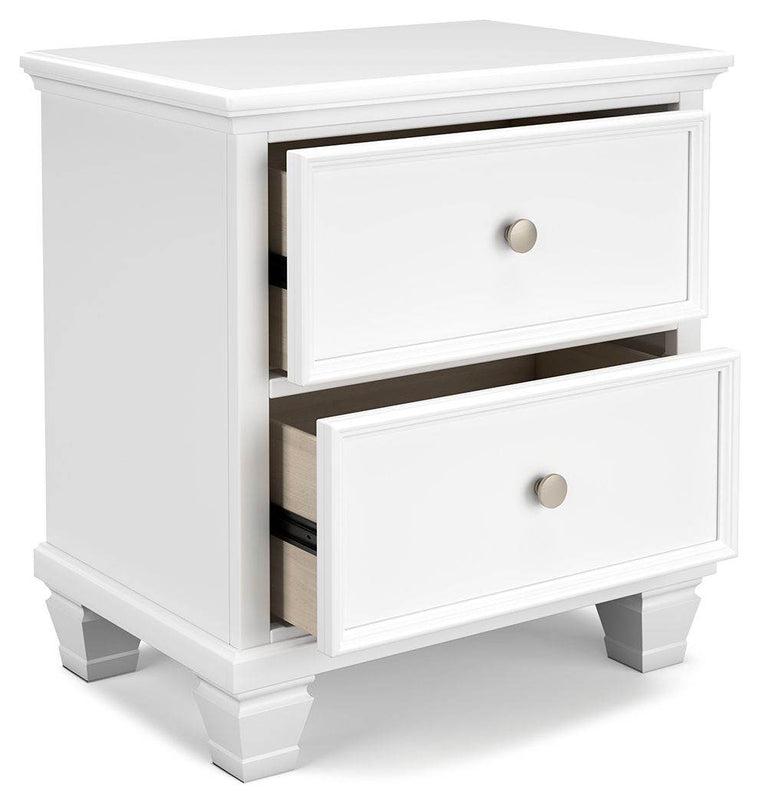 Fortman - White - Two Drawer Night Stand - Forward Furniture