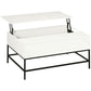 Lift Top Coffee Table with Hidden Storage Compartment Lift Tabletop Center Table for Living Room, White