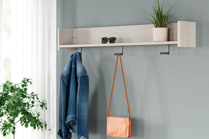 Socalle - Light Natural - Wall Mounted Coat Rack w/Shelf - Forward Furniture
