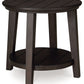 Celamar - Dark Brown - Round End Table