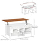 Lift Top Coffee Table, Modern Center Table with Storage Shelves and Hidden Compartment for Living Room, 41" L