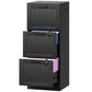 3-Drawer Filing Cabinet with Lock - Black