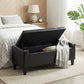 Tufted Storage Ottoman Bench - Black