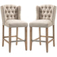 Counter-Height Nailhead Bar Stools Set of 2 - Beige