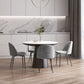 Velvet Mid-Back Dining Chairs Set of 4 - Grey