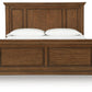 Zackaryn - King Panel Bed - Warm Brown