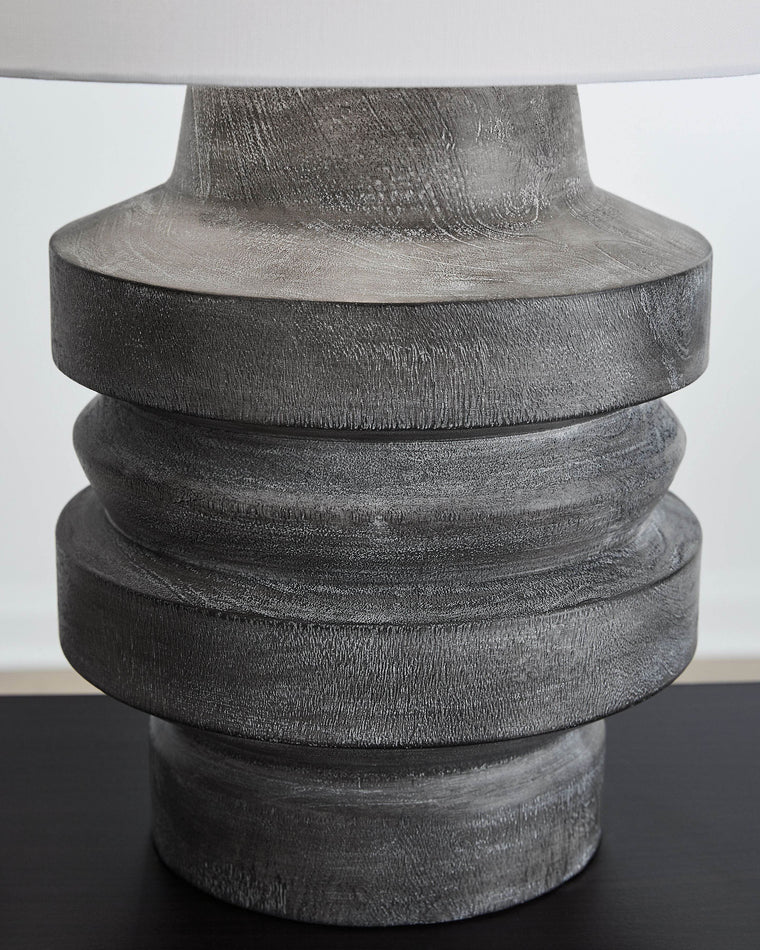 Wahida - Distressed Black - Poly Table Lamp - Forward Furniture