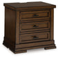 Taffenbrook - Medium Brown - Three Drawer Night Stand