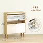 Narrow Shoe Cabinet, High Gloss Shoe Storage Cabinet with 2 Flip Drawers and Adjustable Shelves, Holds 16 Pairs, White