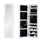 Mirror Jewellery Cabinet Armoire with Full Length Mirror, Wall Mounted Jewellery Organizer, White