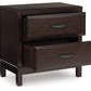 Vanmore - Dark Brown - Two Drawer Night Stand