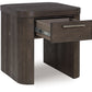 Neo - Square End Table - Rich Brown