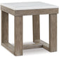 Loyaska - Brown/ivory - Square End Table