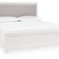 Maeling - King Upholstered Panel Bed - White