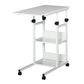 31.5" Mobile Standing Desk with Wheels - White