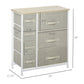 Dresser for Bedroom with 7 Drawers, Chest of Drawers with Metal Frame, Fabric Dresser for Living Room, Light Grey