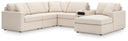 6 Pc. Sectional With Audio Console, Raf Corner Chaise And Laf Chair