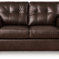 Santorine - Dark Brown - Loveseat - Leather Match