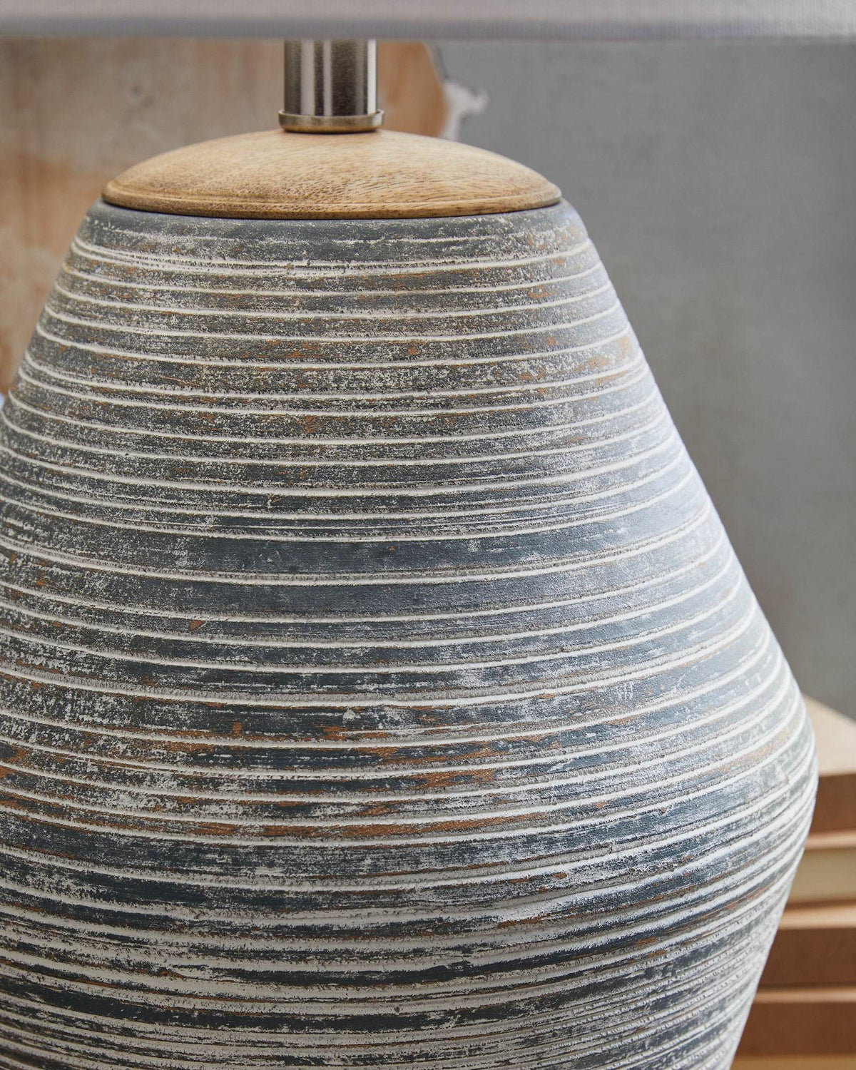 Lawrock - Antique Blue - Terracotta Table Lamp - Forward Furniture