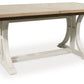 Shaybrock - Antique White / Brown - Rectangular Dining Room Extension Table