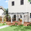 Metal Retractable Pergola Canopy with Sidewalls, Outdoor Gazebo UPF30+ Sun Shade Shelter for Garden, Deck