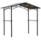 8' x 5' Hardtop Grill Gazebo Aluminium BBQ Canopy Gazebo Outdoor Canopy with Side Shelves