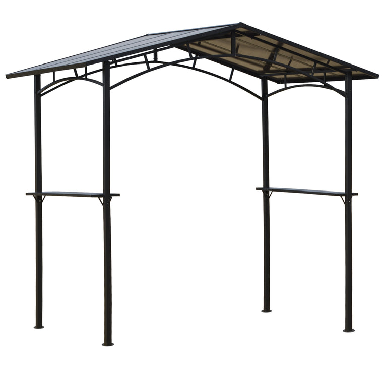 8' x 5' Aluminum Grill Gazebo with Side Shelves