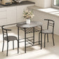 Dining Table Set of 3, 31.5" Kitchen Table and Chairs Set for 2 with Shelf, for Small Space, Dining Room, Living Room