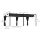 Metal Retractable Pergola Canopy with Sidewalls, Outdoor Gazebo UPF30+ Sun Shade Shelter for Garden, Deck