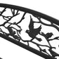 50" Garden Bench Outdoor Loveseat with Vintage Bird Pattern Cast Metal