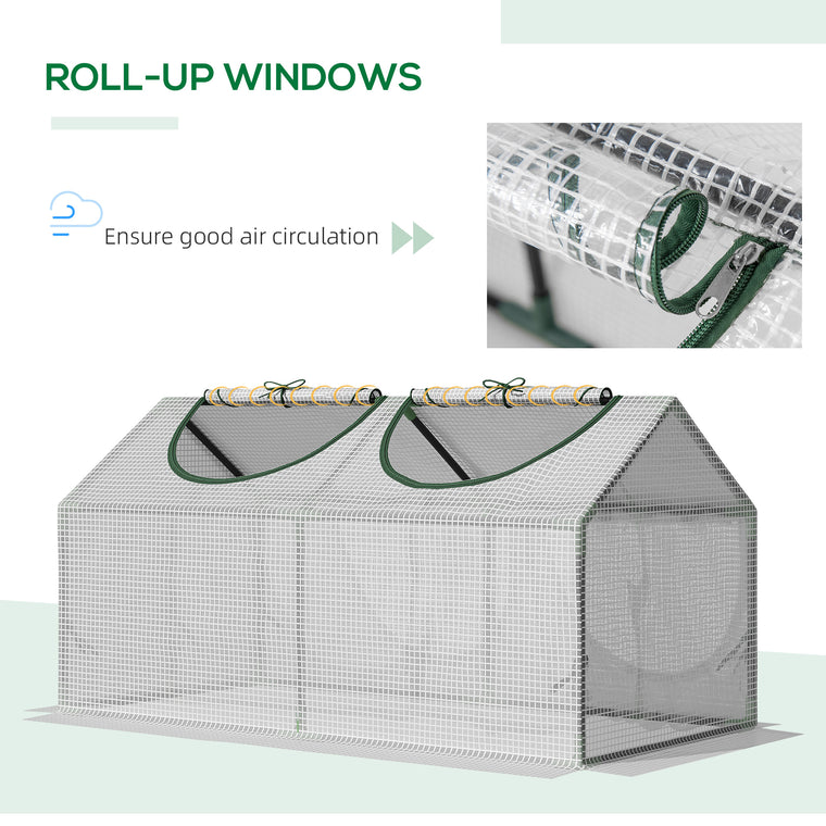 47" x 24" x 24" Mini Tunnel Greenhouse with 2 Windows