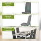 5-Piece Rectangular Glass Kitchen Table and Chairs with Metal Frame and Faux Leather Upholstery for Dining Room, Grey