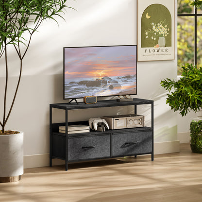 TV Stand with Charging Station and Linen Drawers