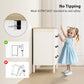 Chest of Drawers with Anti-Tipping, Simple Setup, Easy Clean, Quiet Slides, Modern 3 Drawer Dresser, White