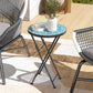 Mosaic Outdoor Patio Side Table, 14" Round Folding Outdoor Coffee Table with Steel Frame for Balcony Deck Patio Terrace, Mixed Colour