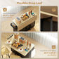 Kitchen Island with Storage, Rolling Kitchen Cart with Charging Station, Drop Leaf, Spice Rack, Towel Rack, Drawers