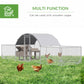 21.7' x 6.2' Metal Chicken Run with Waterproof and Anti-UV Cover