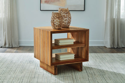 Dressonni - Brown - Square End Table - Forward Furniture