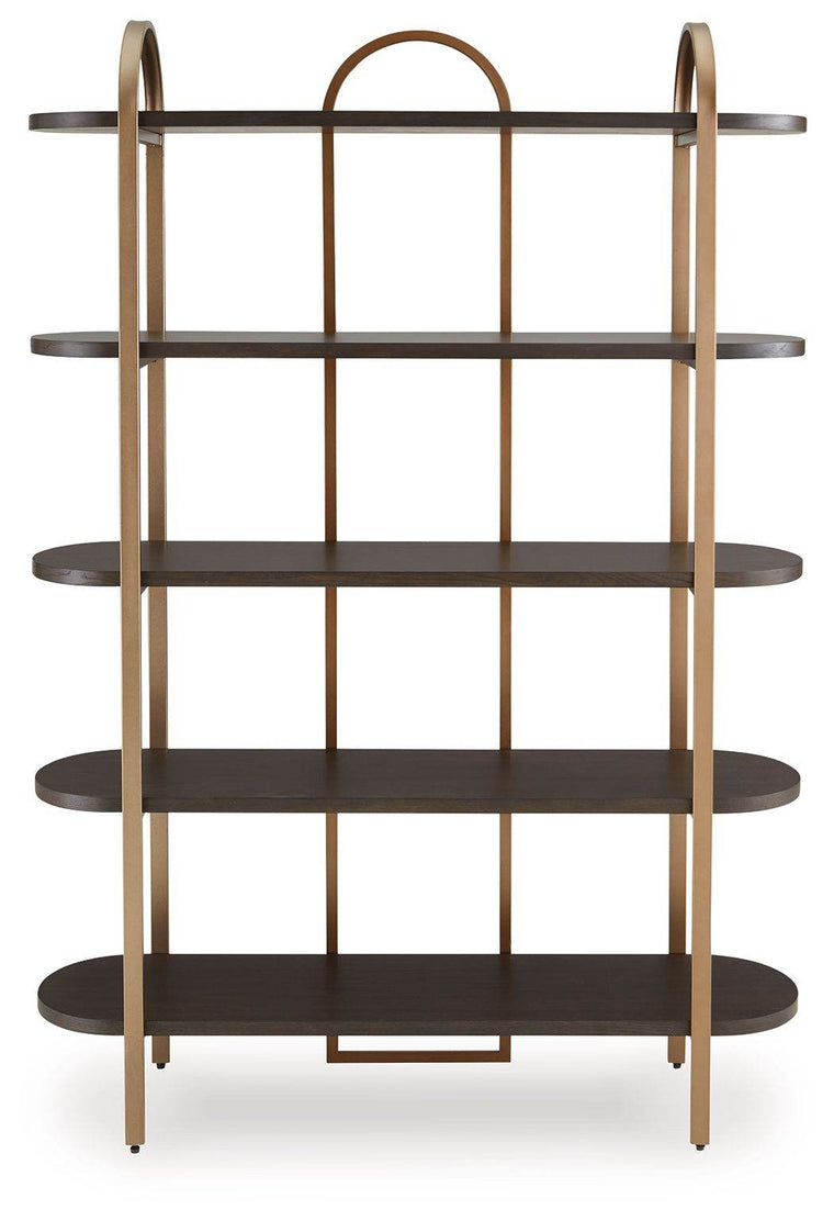 Brentmour - Brown / Gold Finish - Bookcase - Forward Furniture