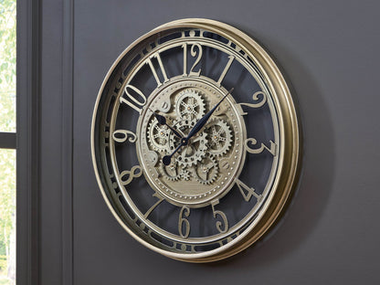 Gilover - Champagne Finish - Wall Clock - Forward Furniture