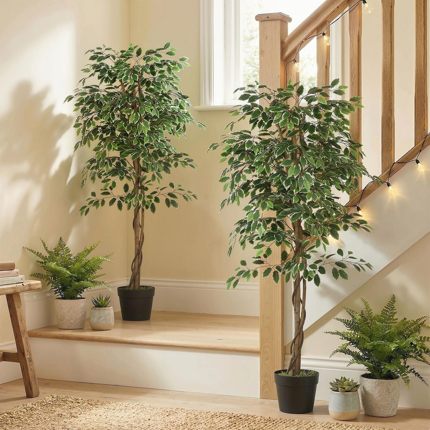 5.3 FT Artificial Tree, Indoor Fake Ficus with Pot, for Home Office Living Room Decor