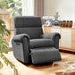 Swivel Power Recliner Chair with USB and Rocking - Dark Grey