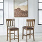Urbinforte - Upholstered Barstool (Set of 2) - Light Brown