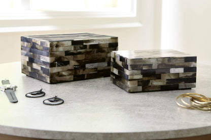 Ellford - Black / Brown / Cream - Box Set (Set of 2) - Forward Furniture
