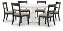 7 Pc. Table, 6 Chairs