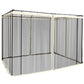 Replacement Mosquito Netting for Gazebo 10' x 10' Black Screen Walls for Canopy with Zippers for Parties and Outdoor Activities, Cream White