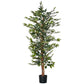 5FT Artificial Ficus Tree, Fake Tree with Leaves, Faux Plant in Nursery Pot for Indoor Decoration