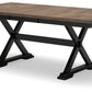 Wildenauer - Brown / Black - Rectangular Dining Extension Table