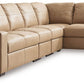 Bandon - Toffee - 4-Piece Sectional With Laf Loveseat - Leather Match - Forward Furniture