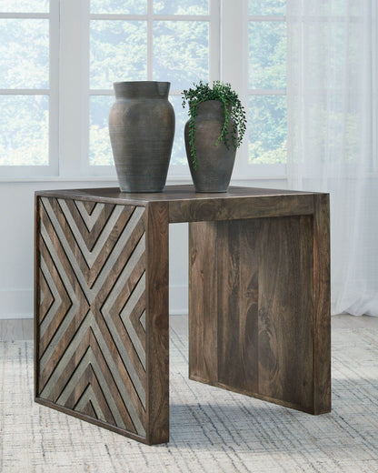Dreggan - Brown - Square End Table - Forward Furniture